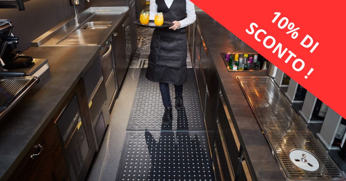 Tappetino Bar-mat In Gomma Nero Cm 70x10 - Foto 6