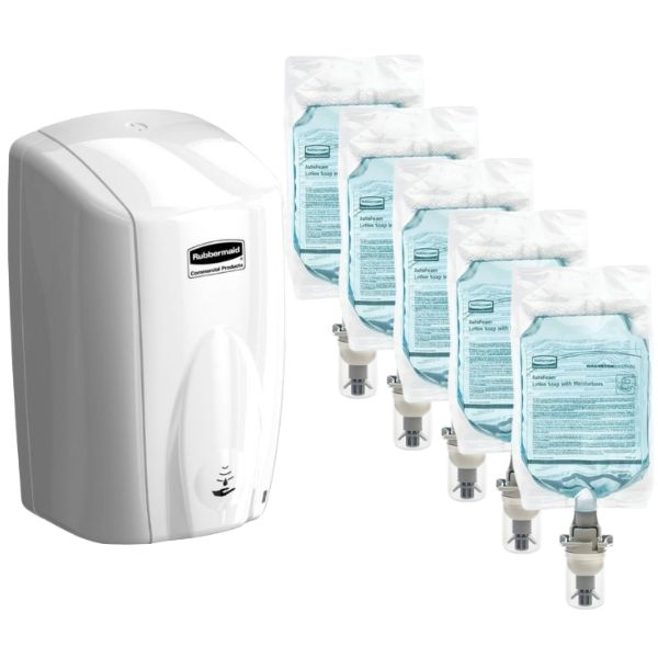 Dispenser RCP Autofoam Bianco/Bianco &ndash; 500 ml + 5 Refils Autofoam