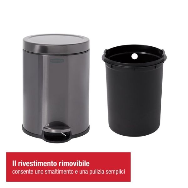 Cestino con pedale Rubbermaid da 6L - immagine 3