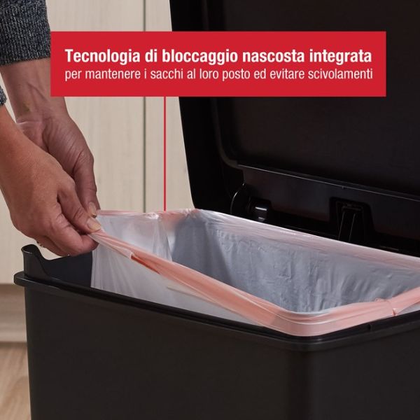 Contenitore a pedale Rubbermaid Premier Series II da 46 L - immagine 3