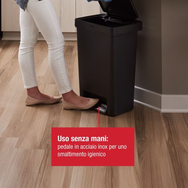 Contenitore a pedale Rubbermaid Premier Series II da 46 L - immagine 5