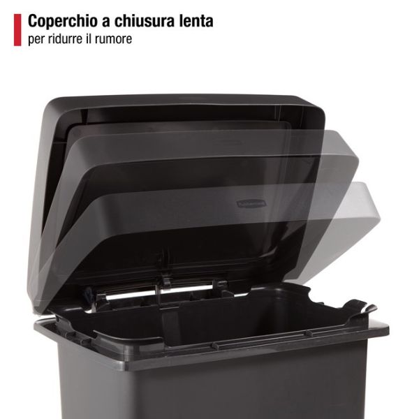 Contenitore a pedale Rubbermaid Premier Series da 71L - immagine 3