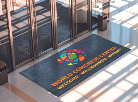 tappeto personalizzato con logo